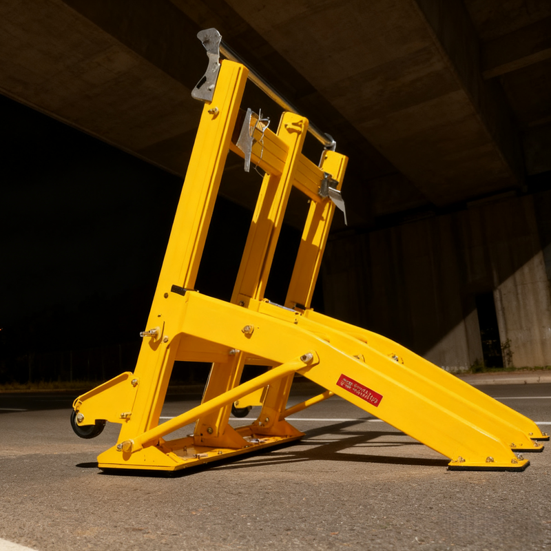Barriera mobile veicolare leggera da 25 kg con design pieghevole e arancione ad alta visibilità per la sicurezza stradale